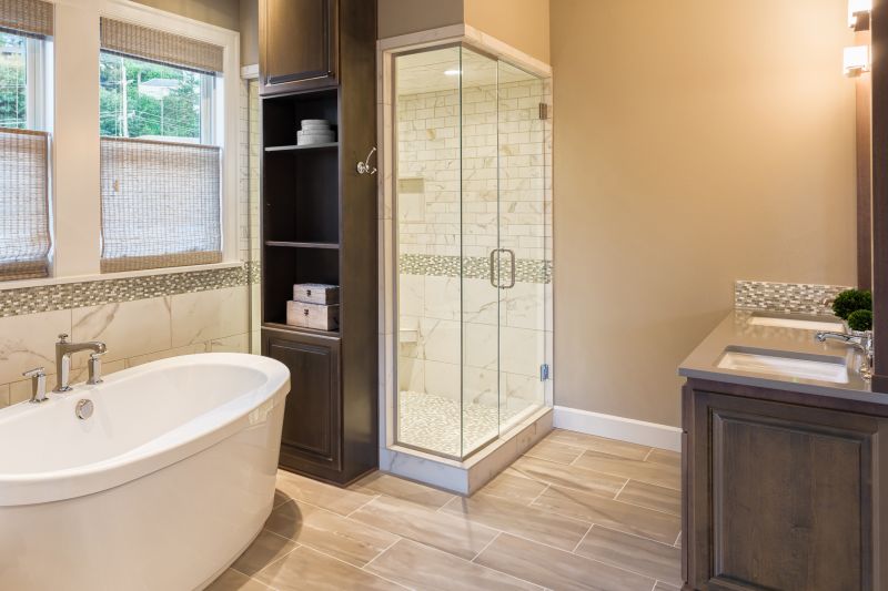 Spacious Bathroom with Freestanding Tub