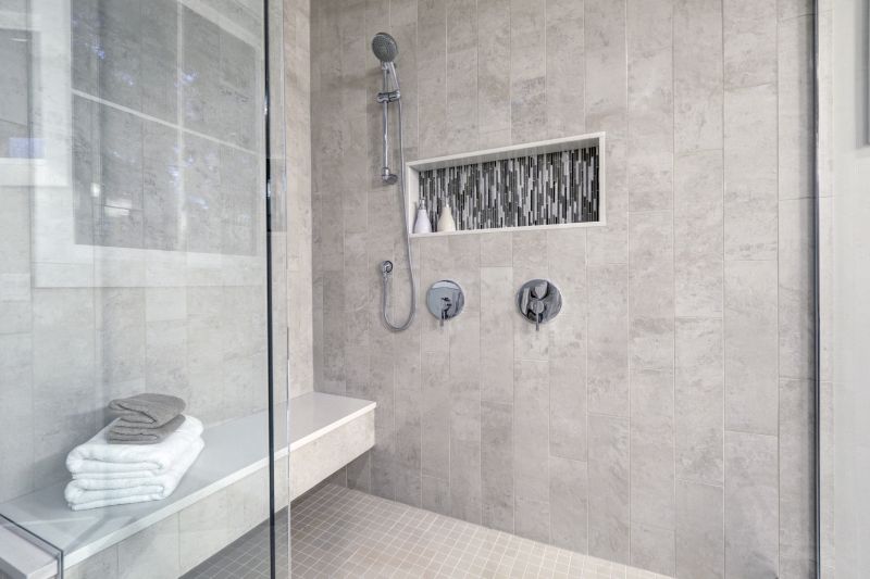 Recessed Shelves in Shower Niche